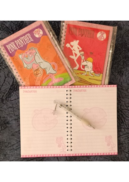 Pink Panther Spiralli Not Defteri -3 Adet Defter/3 Adet 0,5 Küçük Versatil Kalem