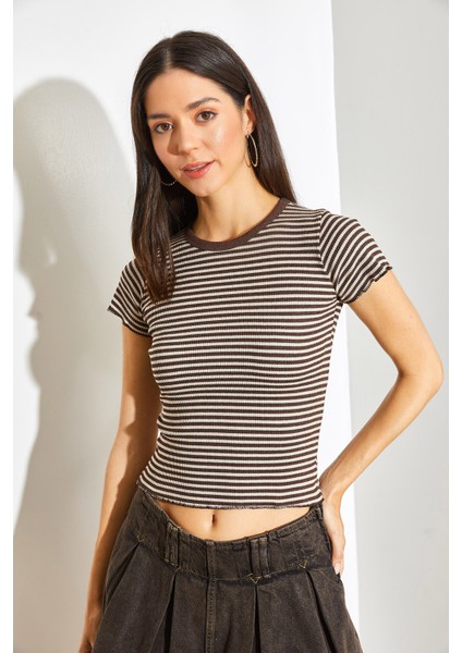 Kadın Çizgili Kaşkorse Bluz indirimleri