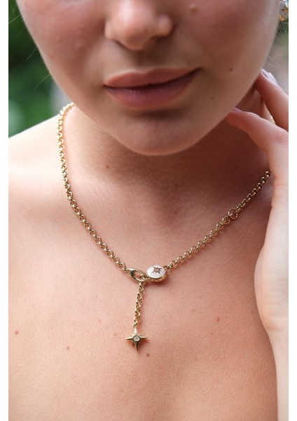 Altın Beyaz Yıldız Kolye fiyatları