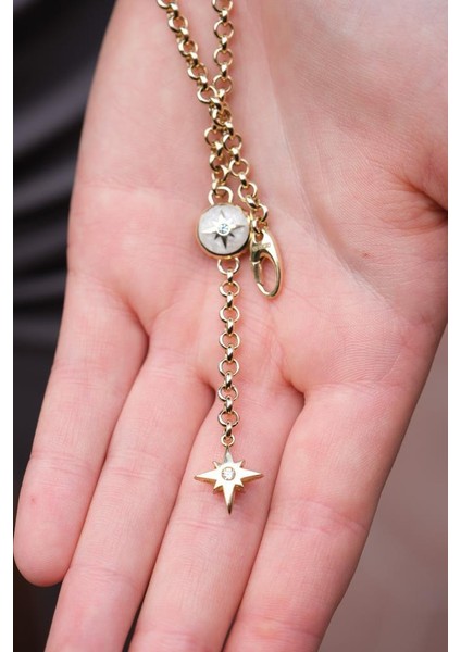 Altın Beyaz Yıldız Kolye fırsatları