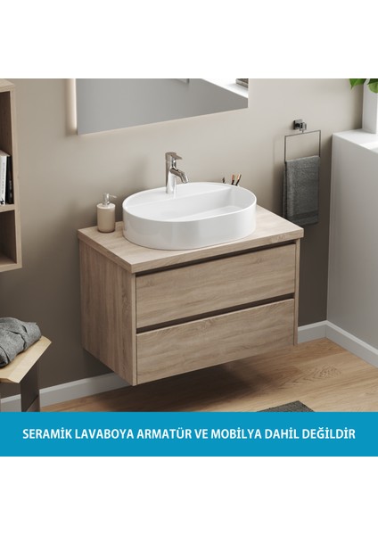 Aqua Bagno Bianzo Lavabo 55 x 42 Cm. Beyaz