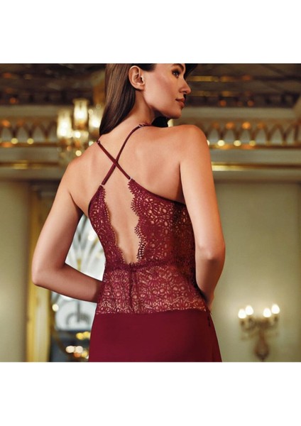 130 Kadın Penye Bordo 6'lı Kısa Gecelik & Sabahlık Gelin Takımı PRN-130 fiyatları