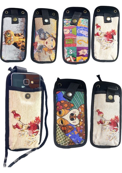 Dokuma Telefon Çantası – Askılı 10 x 21 cm