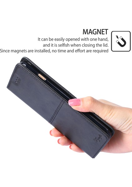 Xiaomi Poco F6 5g Folio Kılıf Kart Yuvaları ile Pu Deri Standı Manyetik Kapatma Telefon Kapağı-Siyah (Yurt Dışından) fiyatları