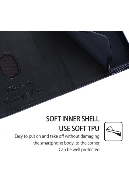 Xiaomi Poco F6 5g Folio Kılıf Kart Yuvaları ile Pu Deri Standı Manyetik Kapatma Telefon Kapağı-Siyah (Yurt Dışından) indirimleri