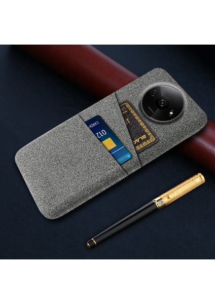 Xiaomi Poco C61 4g Kart Sahipleri Kılıf Kaymaz Dokulu Kumaş + Pc Telefon Kapağı-Gri (Yurt Dışından) indirimleri