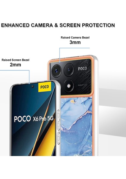 Xiaomi Poco X6 Pro 5g Tpu Kılıf Galvanik Kenar Telefon Kapağı-Mavi Için (Yurt Dışından)