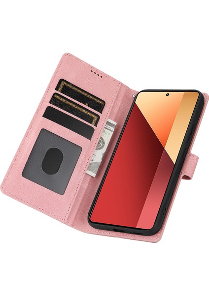 Xiaomi Redmi Note 13 Pro 5g Kılıfları Manyetik Toka Deri Cep Telefonu Kapağı-Pembe (Yurt Dışından) fiyatları