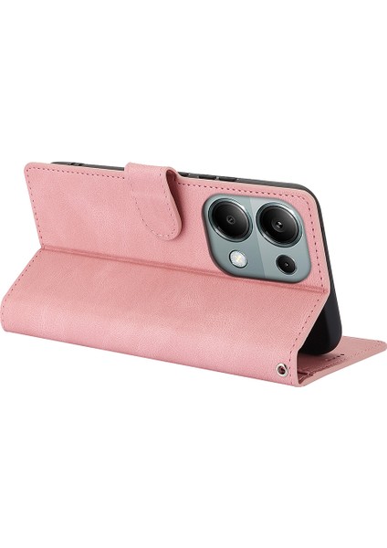 Xiaomi Redmi Note 13 Pro 5g Kılıfları Manyetik Toka Deri Cep Telefonu Kapağı-Pembe (Yurt Dışından) modelleri