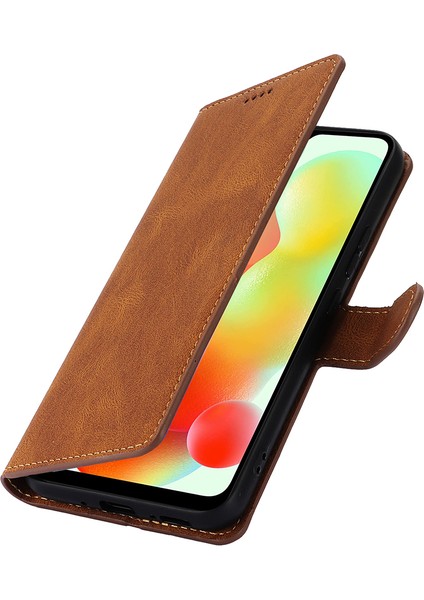 Xiaomi Redmi A3 Cep Telefonu Kılıfları Için Manyetik Toka Deri Stand Kapağı-Kahverengi (Yurt Dışından) indirimleri