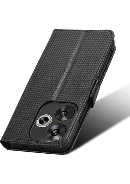 Xiaomi Poco F6 5g Kılıf Elmas Dokusu Katlanabilir Standlı Telefon Kapağı El Kayışı-Siyah Için (Yurt Dışından) indirimleri