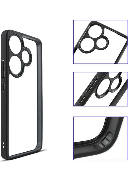 Xiaomi Poco F6 5g Şeffaf Kılıf Tpu+Pc Koruyucu Telefon Kapağı Için (Yurt Dışından) indirimleri