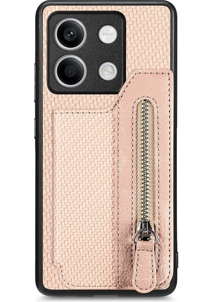 C1-04 Xiaomi Redmi Note 13 4g Cüzdan Kılıf Pu+Pc+Tpu Telefon Kılıfı Kickstand-Kayısı (Yurt Dışından)