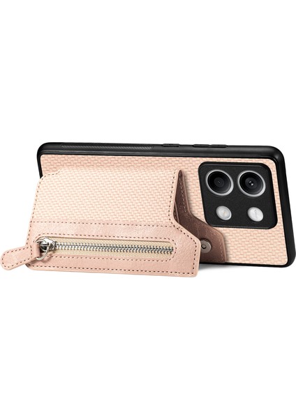 C1-04 Xiaomi Redmi Note 13 4g Cüzdan Kılıf Pu+Pc+Tpu Telefon Kılıfı Kickstand-Kayısı (Yurt Dışından) modelleri