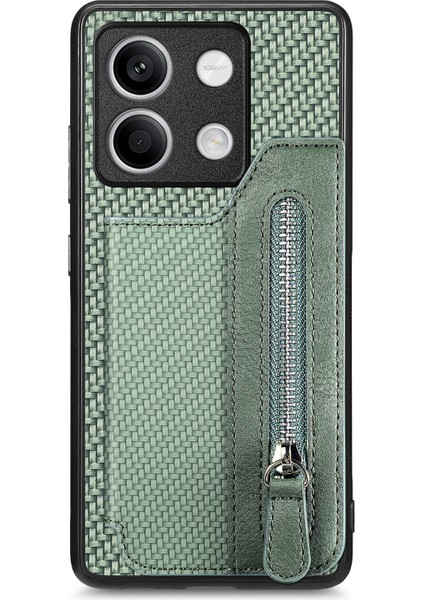 C1-04 Xiaomi Redmi Note 13 4g Cüzdan Kılıf Pu+Pc+Tpu Telefon Kılıfı Kickstand-Yeşil (Yurt Dışından)