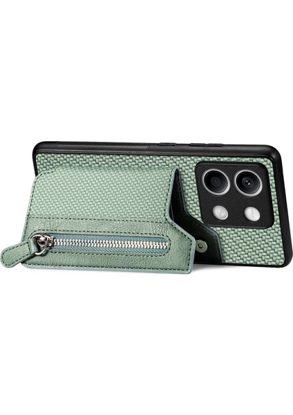 C1-04 Xiaomi Redmi Note 13 4g Cüzdan Kılıf Pu+Pc+Tpu Telefon Kılıfı Kickstand-Yeşil (Yurt Dışından) modelleri