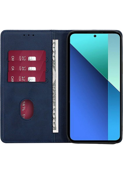 Xiaomi Poco F6 5g Deri Kılıf Buzağı Dokusu Cüzdan Kart Yuvaları Flip Telefon Kapağı-Safir (Yurt Dışından) fiyatları