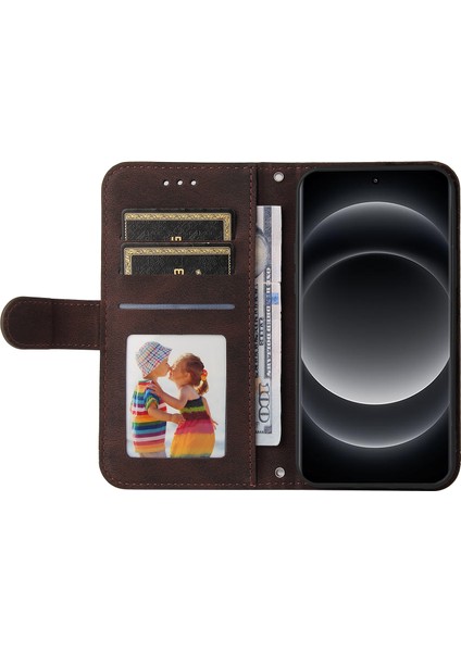Xiaomi 14 Ultra Telefon Kılıfı Flip Deri + Manyetik Tokalı Tpu Kapak-Kahverengi (Yurt Dışından) fiyatları
