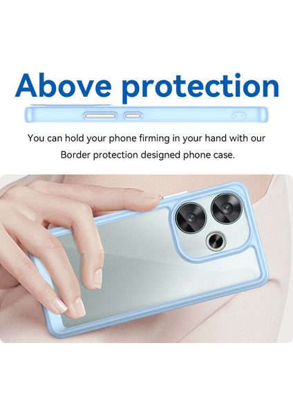 Xiaomi Poco F6 5g Kılıf Için Tpu + Akrilik Telefon Kabuğu Mobil Aksesuarları -Mavi (Yurt Dışından) fırsatları