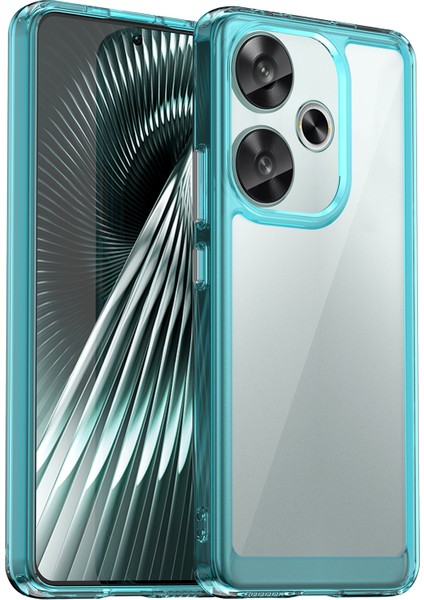 Xiaomi Poco F6 5g Kılıf Için Tpu + Akrilik Telefon Kabuk Mobil Aksesuarları -Şeffaf Mavi (Yurt Dışından)