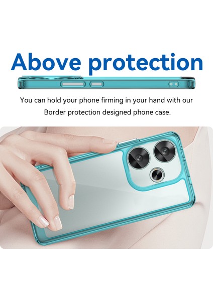 Xiaomi Poco F6 5g Kılıf Için Tpu + Akrilik Telefon Kabuk Mobil Aksesuarları -Şeffaf Mavi (Yurt Dışından) fırsatları
