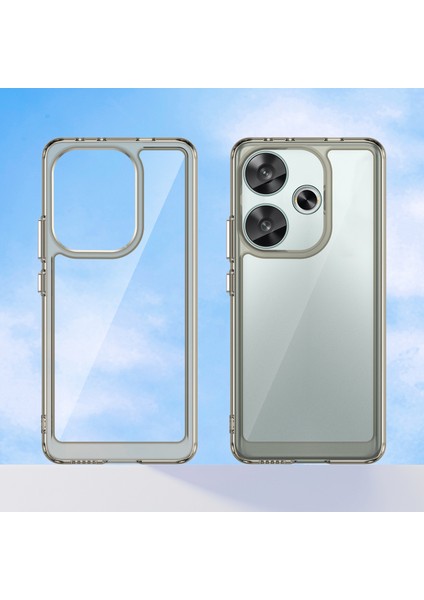 Xiaomi Poco F6 5g Kılıf Için Tpu + Akrilik Telefon Kabuk Mobil Aksesuarları -Şeffaf Gri (Yurt Dışından) fiyatları