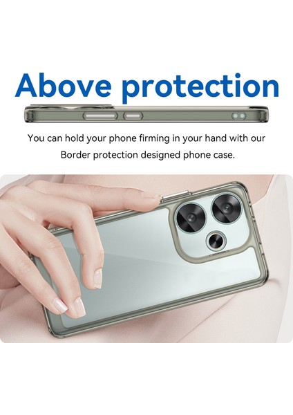 Xiaomi Poco F6 5g Kılıf Için Tpu + Akrilik Telefon Kabuk Mobil Aksesuarları -Şeffaf Gri (Yurt Dışından) fırsatları