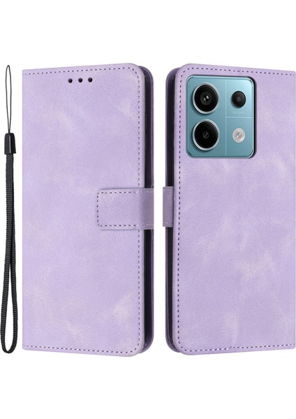 Xiaomi Redmi Note 13 Pro 5g Kılıf Cüzdan Skin-Touch Pu Deri Flip Telefon Kapağı-Mor Için (Yurt Dışından)