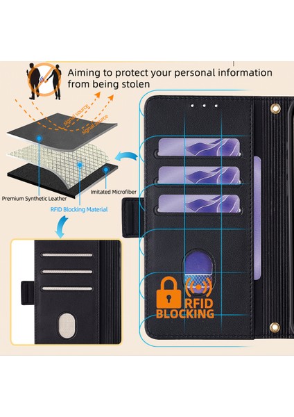 Xiaomi Redmi K60 Ultra Kılıf Cüzdan Standı Omuz Askılı Flip Telefon Kapağı-Siyah (Yurt Dışından) fiyatları