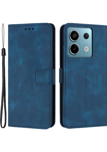 Xiaomi Redmi Note 13 Pro 5g Kılıf Cüzdan Skin-Touch Pu Deri Flip Telefon Kapağı-Mavi Için (Yurt Dışından)