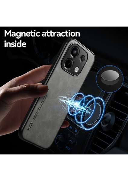 X&e Xiaomi Redmi Note 13 Pro 4g Kılıf Ince Deri Arka Kapak-Yeşil (Yurt Dışından)