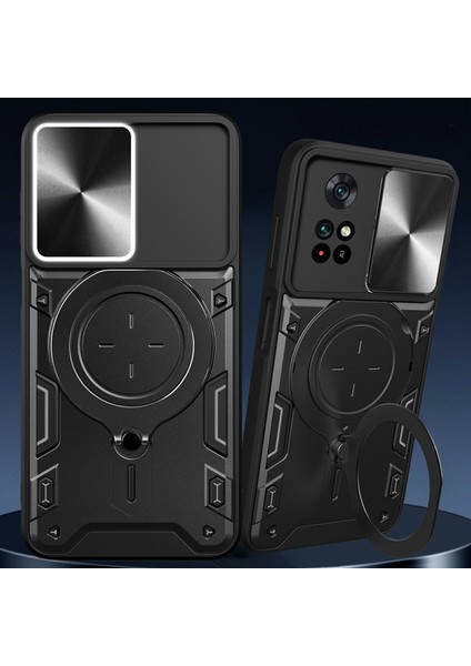 Xiaomi Poco M4 Pro 4g Kickstand Kılıf Tpu+Pc Telefon Kapağı, Slayt Lensli Kalkan-Kırmızı (Yurt Dışından) fiyatları