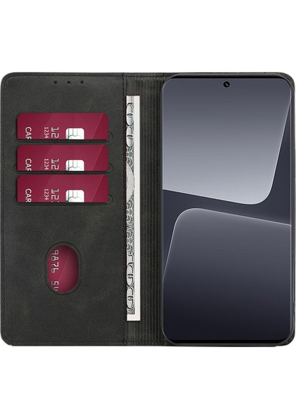 Xiaomi Poco C61 4g Cüzdan Kılıfı Manyetik Otomatik Emilmiş Deri Telefon Kapağı-Siyah (Yurt Dışından) fırsatları