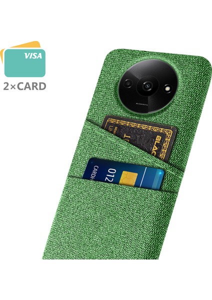 Xiaomi Poco C61 4g Kart Sahipleri Kılıf Kaymaz Dokulu Kumaş + Pc Telefon Kapağı-Yeşil (Yurt Dışından) fiyatları