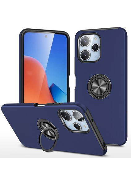 Xiaomi Redmi 12 4g Kılıf Pc + Tpu Kickstand Kapak Cep Telefonu Aksesuarı -Mavi Için (Yurt Dışından)