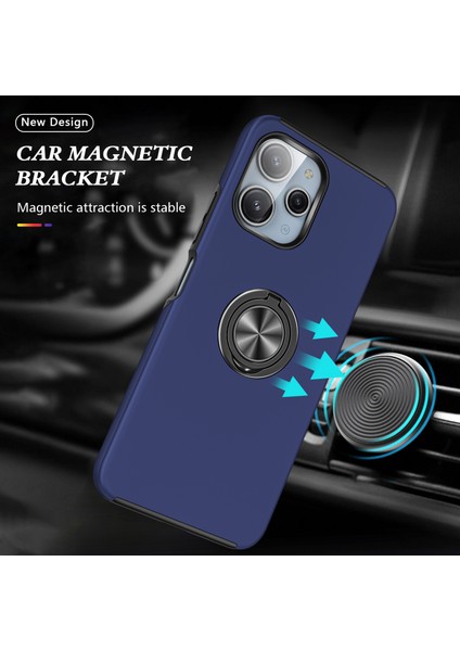 Xiaomi Redmi 12 4g Kılıf Pc + Tpu Kickstand Kapak Cep Telefonu Aksesuarı -Mavi Için (Yurt Dışından) modelleri