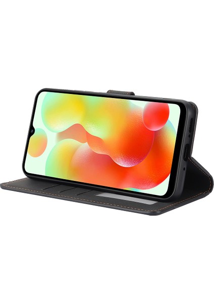 Xiaomi Redmi A3 Cep Telefonu Kılıfları Için Manyetik Toka Deri Stand Kapağı-Siyah (Yurt Dışından) fırsatları