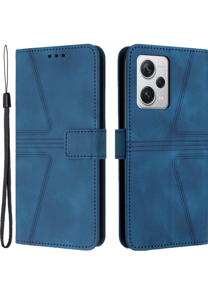 Xiaomi Redmi Note 12 Pro 5g Telefon Kılıfı Baskılı Manyetik Toka Kapak-Mavi Için (Yurt Dışından)