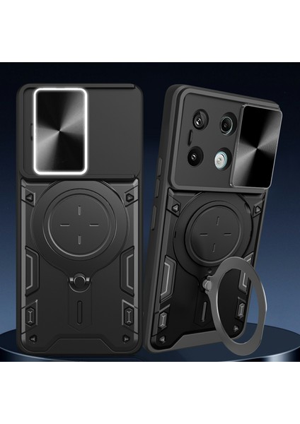 Xiaomi Redmi Note 13 Pro 5g Kılıf Kickstand Tpu+Pc Telefon Kapağı, Slayt Lens Kapaklı-Kırmızı (Yurt Dışından) fiyatları