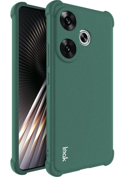 Xiaomi Poco F6 5g Kılıf Mat Tpu Düşmeye Dayanıklı Hava Yastığı Telefon Kapağı-Yeşil (Yurt Dışından)