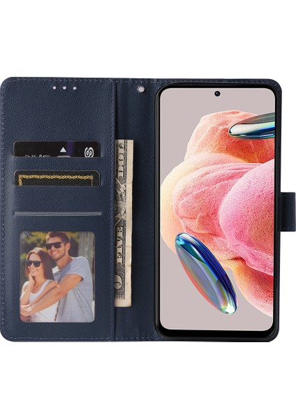 Xiaomi Redmi Note 12 4g Tam Koruma Kılıfı Pu Deri Flip Tasarım Telefon Kapağı-Mavi (Yurt Dışından) fiyatları