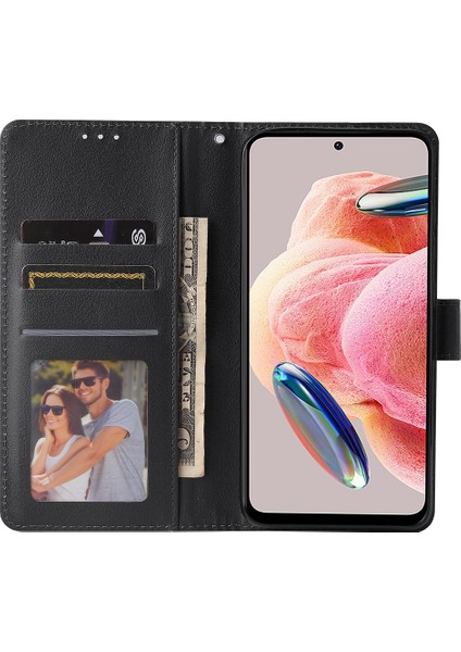 Xiaomi Redmi Note 12 4g Tam Koruma Kılıfı Pu Deri Flip Tasarım Telefon Kapağı-Siyah (Yurt Dışından) fiyatları