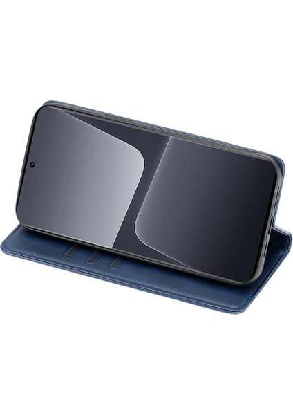 Xiaomi Redmi Için Not 13R Pro 5g Telefon Kılıfı Manyetik Otomatik Emilen Deri Cüzdan Kapağı-Safir (Yurt Dışından) modelleri