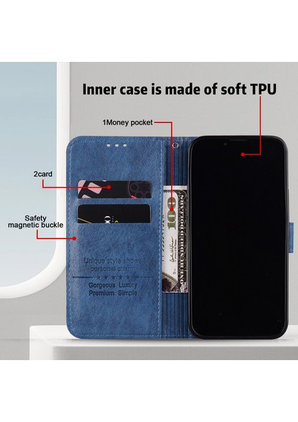 Xiaomi Poco C61 4g Kılıf Için Düz Renk Deri Katlanır Stand Cüzdan Deri Telefon Kapağı-Koyu Mavi (Yurt Dışından) fırsatları