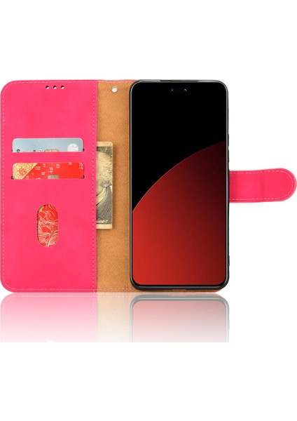 Xiaomi Civi 4 Pro 5g Kılıf Standı Pu Deri Cilt Dokunmatik Duygu Telefon Kapağı-Gül (Yurt Dışından)