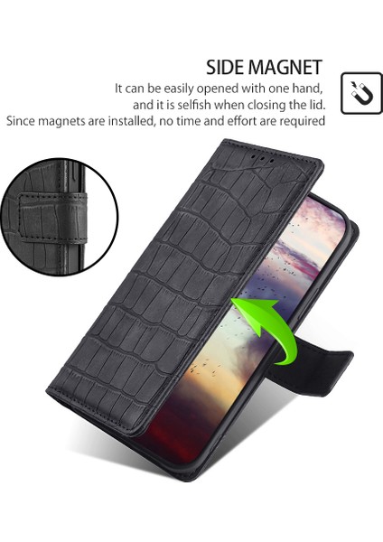 Xiaomi Poco F6 5g Kılıf Timsah Doku Deri Flip Standlı Telefon Kapağı-Siyah (Yurt Dışından) indirimleri