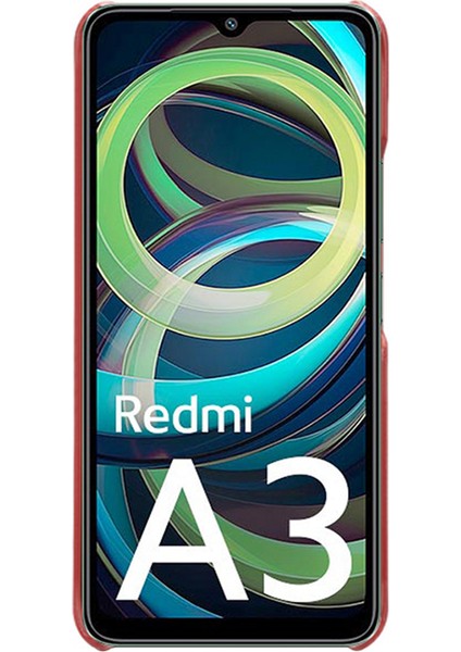 Xiaomi Poco C61 4g Kılıf Kart Yuvaları Pu Deri Kaplamalı Pc Sert Telefon Kapağı-Kırmızı (Yurt Dışından)