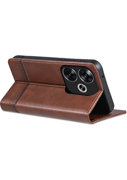 Xiaomi Poco F6 5g Kılıf Pu Deri Manyetik Kapatma Darbeye Dayanıklı Flip Telefon Kapağı-Kahve (Yurt Dışından) fırsatları