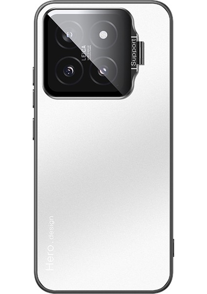 Xiaomi 14 Pro Telefon Koruyucu Kapak Cep Telefonu Kılıfı Lens Koruma Kickstand-Gümüş Için (Yurt Dışından)