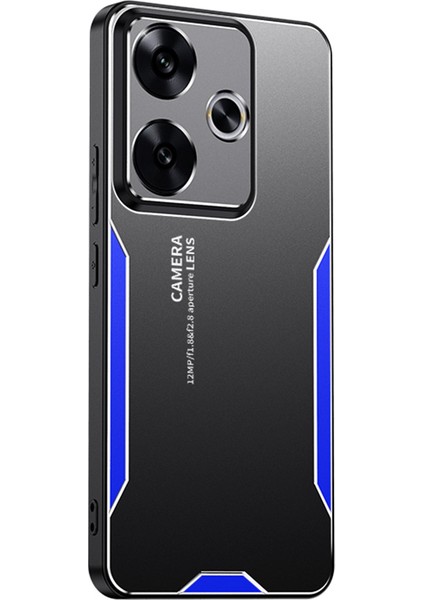 Xiaomi Poco F6 5g Kılıf Alüminyum Alaşım + Pc + Tpu Şok Emme Telefon Kapağı-Mavi Için (Yurt Dışından)